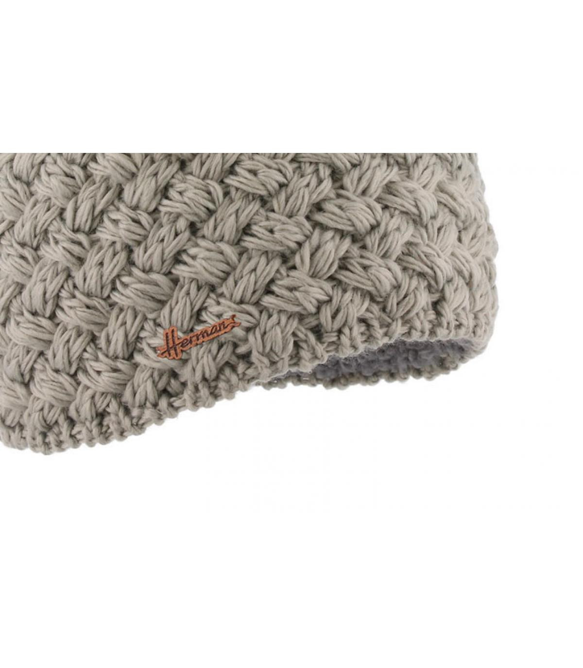 grey wool beanie fur